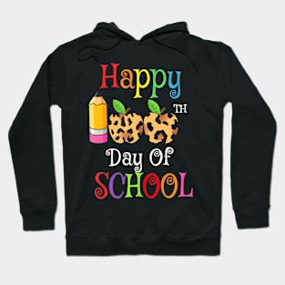 Happy 100Th Day Of School Leopard Print Teacher Student Hoodie